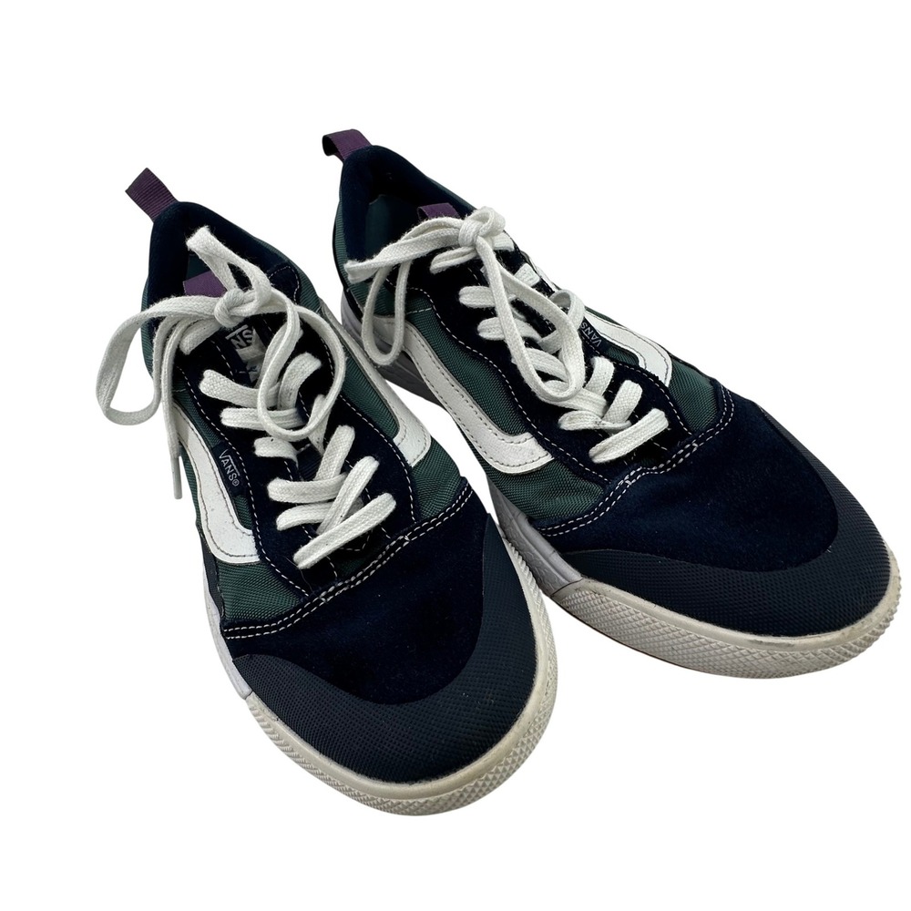 Vans Ultra Cush Suede Blue Green Sneakers Mens Size 8 Womens Size 9.5 Skateboard